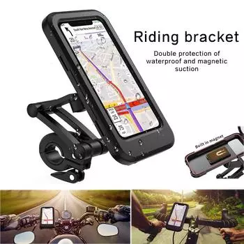 Bike Bracket Cycling Phone Holder Waterproof Mobile Phone Stand Navigator Holder for Bicycle Motorcycle чёрный