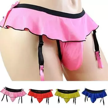 Бикини, трусы, шорты, клубная одежда для сисси, кроссдресс с юбкой One size