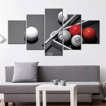 Бильярд 5 шт. HD Wall Art Print HD Печать постеры Картины Маслом Гостиная Домашний Декор Фотографии 20x35 20x45 20x55cm