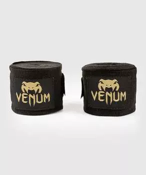 Бинты боксерские Venum Kontact – 2,5 м - Черный/Золотой