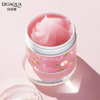 BIOAQUA Отшелушивающий скраб для лица с медом и персиком, отбеливающий, увлажняющий, пилинг, крем-гель, скраб для лица