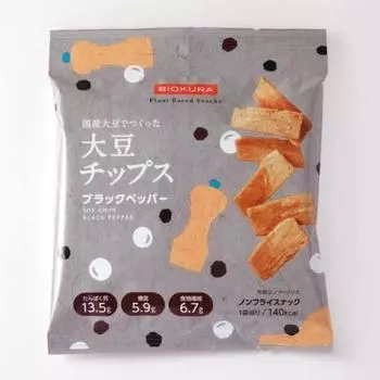 Biocra soybean chips black pepper 35g x 12 pieces
