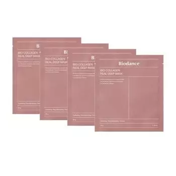 Biodance Bio Collagen Real Deep Mask Sleep Mask Pack Hydrogel Pore Care, 4 шт., 1 шт.