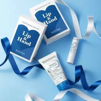 Bioderma [Эксклюзивное онлайн-планирование] Подарочный набор для губ и рук Bioderma Atoderm (Губная помада 4г + Крем для рук 50мл)
