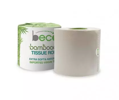 Биоразлагаемая туалетная бумага из бамбука (1 шт), Bambooee Toilet Roll Single, Beco 5.375