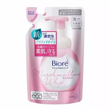 Biore Marshmallow Whipped Foam Facial Wash 130мл x [Kao] Сменный блок 5 шт.