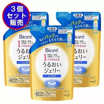 Biore Moisture Jelly Refill 160 мл увлажняющий молочный и маска для лица [3 штуки] - лосьон для ухода 4-в-1, лосьон, сыворотка,