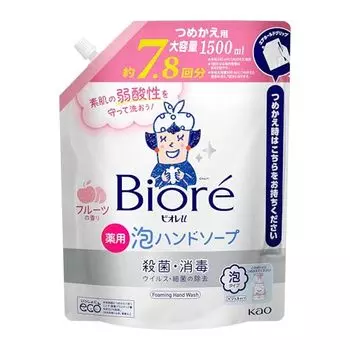 Biore U Foam Hand Soap Fruit Refill 1.5L [Quasi-drug]