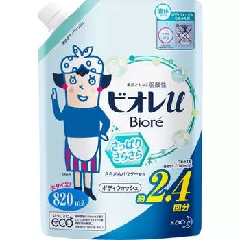 Biore U Refreshing And Smooth Refill, пакет с носиком, 820 мл