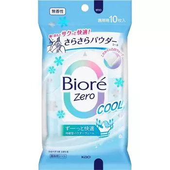 Biore Zero Smooth Power Sheet Cool без запаха 10 листов Kao