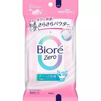 Biore Zero Smooth Water Sheets Нежные мыльные ароматизаторы 10 листов Kao