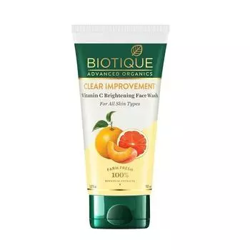 Biotique Advanced Organics Clear Improvement Осветляющий гель для умывания лица с витамином С 150 мл