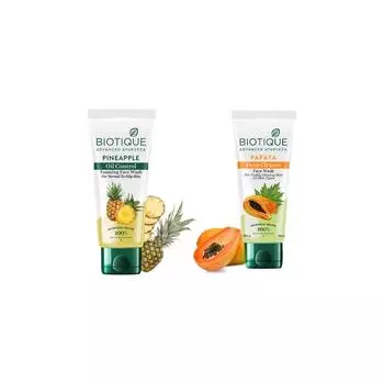 Biotique Bio Papaya Средство для умывания для лица с заметно безупречной кожей (Мягкий скраб) 100мл,