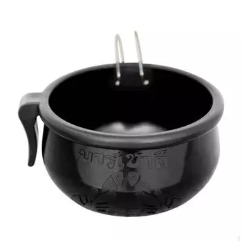 Bird Feeder for Gamefowl with Rubber Hanging Dish And Drinking Cup 10cmx7cm чёрный