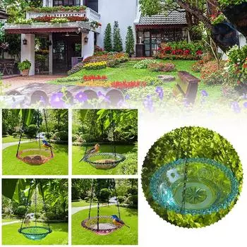 Bird Flower Shaped Hanging Bird Feeder And Birdbath For Garden Outdoor Decor, Yard Farm And Hummingbird Feeder Supplies L3U1