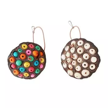 Bird Tearing Toy Birdcage Lotos Seedpod Bead Toy Small Bird Grinding Chewing Toy All Size Bird Birdcage Climbing Toy