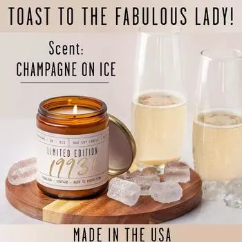 Birthday Candle For Women Winter Scent Soy Candles 9oz Scented Candle Happy Birthday Candle With 40 Hours Of Burn Time Home