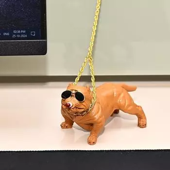 Birthday Gift for Friend – Aggressive Bulldog Showpiece Figure for Home and Car Dcor | Resin Bulldog Statue for Living Room, Office |