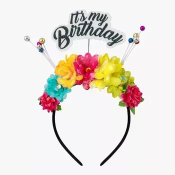Birthday Letter Pattern Plastic Flower Headpiece For Halloween Party Event Wear