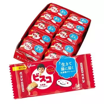 Bisco Mini Pack со вкусом молока 5 шт. x 40 шт. Ezaki Glico содержит молочнокислые бактерии