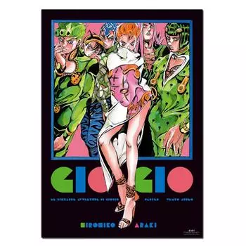 Bizarre Adventure Часть 5 Золотой постер B2 Выставка оригинального искусства Хирохико Араки JOJO Ripples of Adventure JoJo s Wind