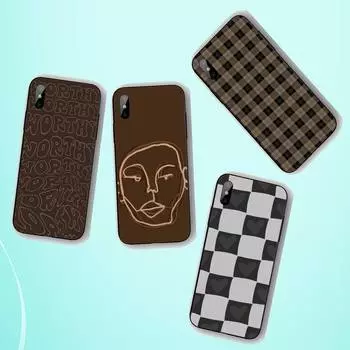 Black And Brown Phone Case For Iphone 11 12 13 Pro Max 5s 6s 7 8 Plus X Xr Xs Max Se 2020 13 Mini Case Cover iphone 11Pro
