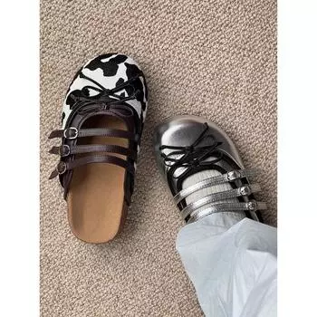 Black bag head thick-soled slippers for women s summer wear, new high-end retro cool slippers 35