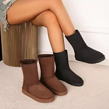 Black Brown 3.5cm Platform Snow Boots Winter Women Furry Boots Platform 44 Size Thigh Knee High Boot High Heels Botas Femininas 36 чёрный