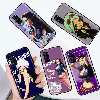 Black Case for Samsung Note 20 Lite S24 Ultra S23 A03 A05 A06 A11 A71 A15 A16 A13 A24 A25 A33 A52 A53 A50 M55 M35 Plus W-73 One Piece Robin Samsung A21S капри