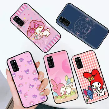 Black Case for Samsung Note 20 Lite S24 Ultra S23 A03 A05 A06 A11 A71 A15 A16 A13 A24 A25 A33 A52 A53 A50 M55 M35 Plus L-4 Lovely My Melody Samsung S10 арлекин