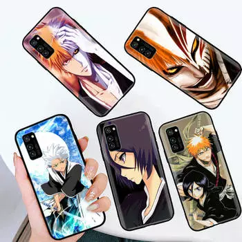 Black Case for Xiaomi Poco X6 X4 M5 M6 F5 F6 C65 C55 C50 C51 C40 Pro Redmi 14C A3X 13C 12C 11T 10A 9C Note 7 6 8A Plus W-61 Echigo BLEACH Xiaomi Poco F6 аэро