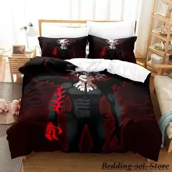 Black Clover Постельное белье Single Twin Full Queen King Size Bed Set Adult Kid Bedroom Duvetcover Sets Anime Parure de lit Bed 70x133cm 2pcs