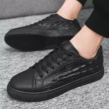 Black Flat Shoes, Men s Casual Formal Shoes, Outdoor Fashionable and Comfortable Soft Soled Walking Shoes, Zapatillas De Hombre 39