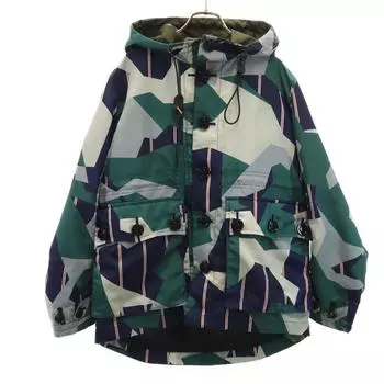 BLACK LABEL CRESTBRIDGE Geometric pattern Mountain parka M Navy Jacket Men s Used