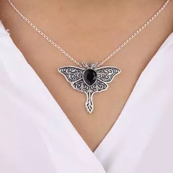 Black Onyx Gemstone 925 Sterling Silver Jewelry Pendant 1.2 For Birthday Gift CP-31-18