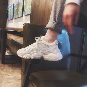 Black Platform Sneakers Women s Shoes Casual Lace-up Platform Shoes Women Beige Sneakers Leather Vulcanized Shoes Zapatillas 35