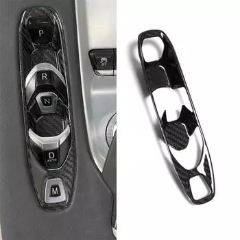 Black REAL HARD Carbon Fiber Gear Shift Control Cover For Corvette C8 2020-2023