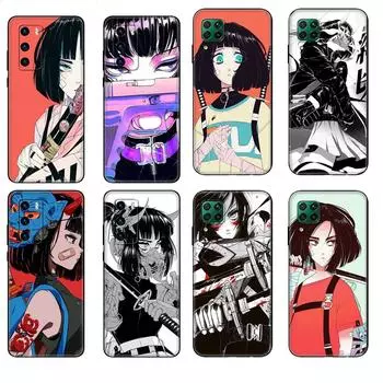 Black tpu Case For Huawei P30 Lite P30 Pro P40 Case For Huawei P40 LITE E P Smart 2020 Case Cover Fashion Vinne Art Girl huawei P40 LITE E