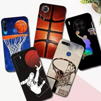 Black tpu Case For Huawei P30 Lite P30 Pro P40 LITE E P Smart 2020 Cover basketball huawei P40 lite 5G