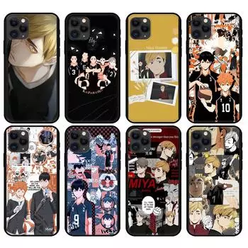 Black tpu case for iphone 5 5s se 2020 6 6s 7 8 plus x 10 XR XS 11 12 mini pro MAX back cover Miya Atsumu Haikyuu iphone 5 5S SE