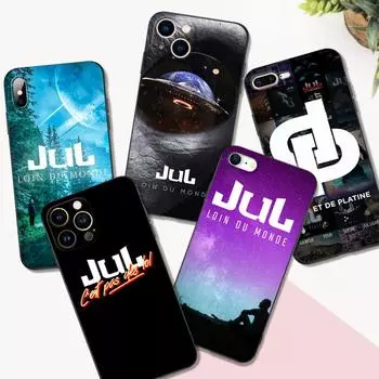 Black tpu case for iphone 5 5s se 2020 6 6s 7 8 plus x 10 XR XS 11 12 13 mini pro MAX back cover JUL iphone 12 mini