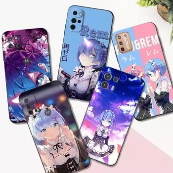 Black Tpu Case For Motorola Edge 20 Lite Pro 2021 S Moto E20 E30 E40 E7 4G G 5G Plus Ram Rem Anime Cartoon Moto E30