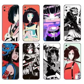Black tpu Case For OPPO Realme C11 2020 2021 C20 C21 C21Y C25Y Back Cover Fashion Vinne Art Girl Realme C21