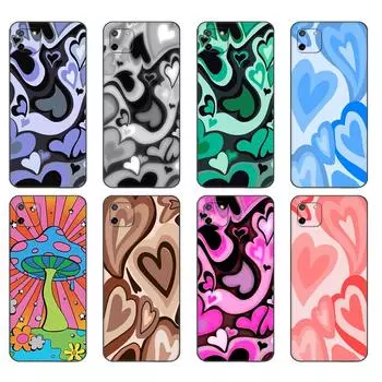 Black tpu Case For OPPO Realme C11 2020 2021 C20 C21 C21Y C25Y Back Cover Love Heart Realme C11 2021
