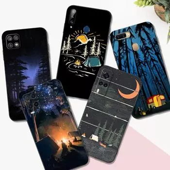 Black Tpu Case For OPPO Reno 6 5 3 4 4Z 4F SE 5F 5Z PRO PLUS lite 6 6z 4G 5G night starry sky OPPO Reno5 4G