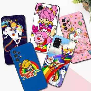 Black Tpu Case For Samsung Galaxy A03 SM-A035 A03 Core A03S A13 A23 LTE A33 A53 A73 4G 5G RAINBOW BRITE Samsung A03 Core