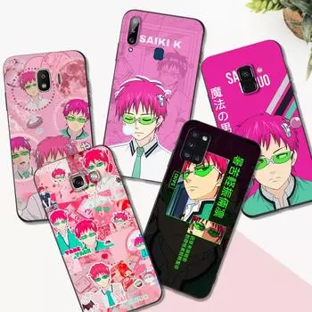 Black tpu Case For Samsung Galaxy A50 50S A30S A10 A01 A11 A21S A31 A41 A51 A71 Cover saiki kusuo wallpaper Samsung A50S