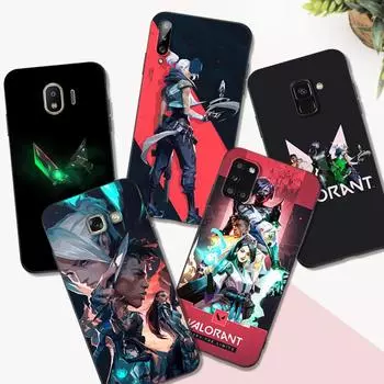 Black tpu Case For Samsung galaxy A6 A8 A9 2018 plus ValorantS GameS Samsung A6 2018