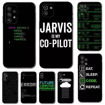 Black Tpu Case For Samsung Galaxy F23 M12 M22 M23 M32 4G M52 5G M30S M21 A04s Coding Programming Codes Code Samsung A04S