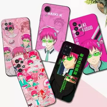 Black Tpu Case For Samsung Galaxy F23 M12 M22 M23 M32 4G M52 5G M30S M21 saiki kusuo wallpaper Samsung F23 5G